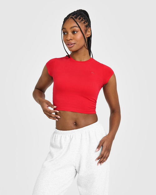 Oner Modal Cotton Icon Baby T-Shirt | Muscle Mommy Red