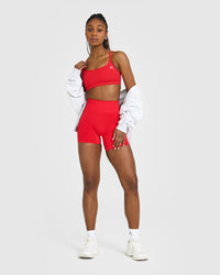 Everyday Cross Over Bralette | Muscle Mommy Red