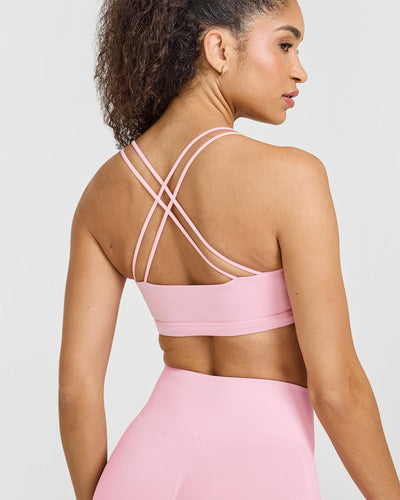 Everyday Cross Over Bralette | Petal Pink