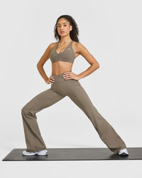 Unified Wrap Flared Bottoms | Moss Brown