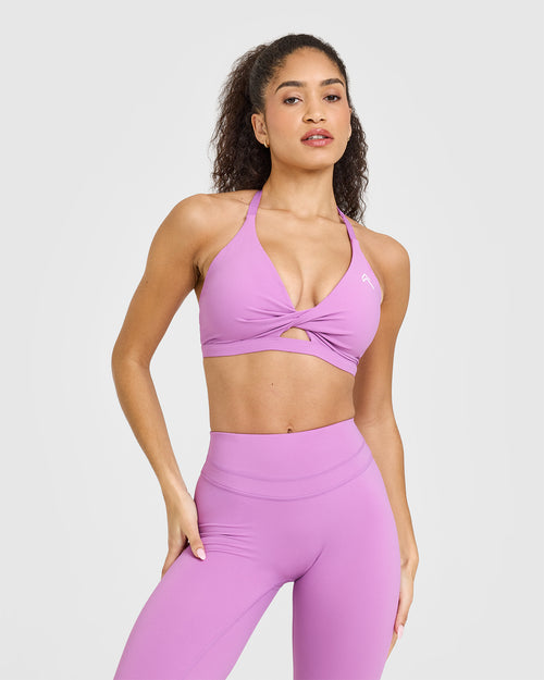 Oner Modal Unified Twist Sports Bra | Orchid Purple