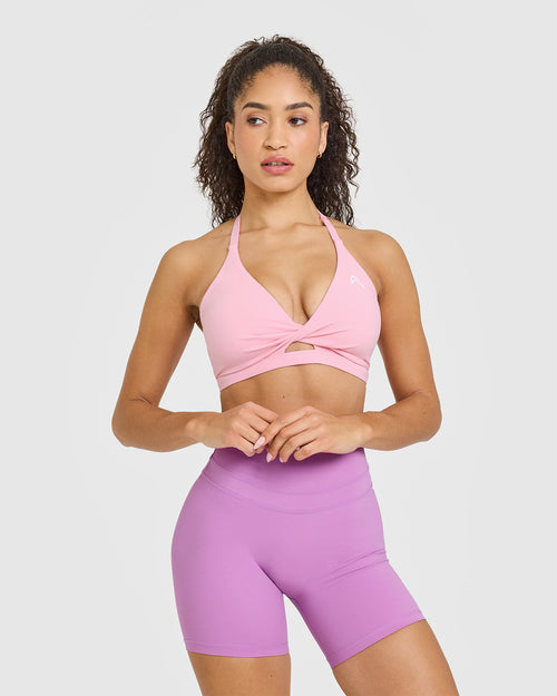 Oner Modal Unified Twist Sports Bra | Petal Pink