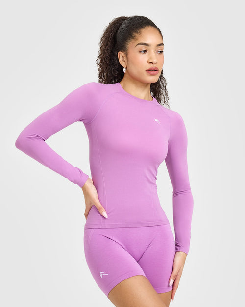 Oner Modal Go To Seamless Fitted Long Sleeve Top | Orchid Purple