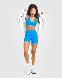 Unified High Waisted Shorts 6" | Tropical Blue