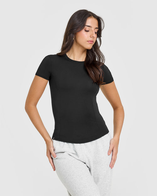 Oner Modal Mellow™ Soft Short Sleeve T-Shirt | Soft Black