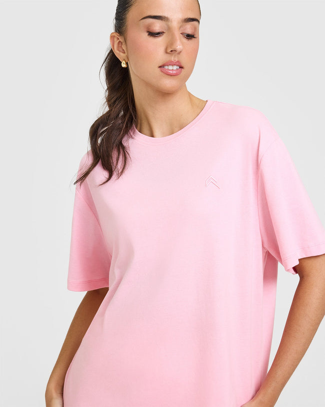 Classic Oversized Lightweight T-Shirt | Petal Pink