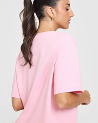 Classic Oversized Lightweight T-Shirt | Petal Pink