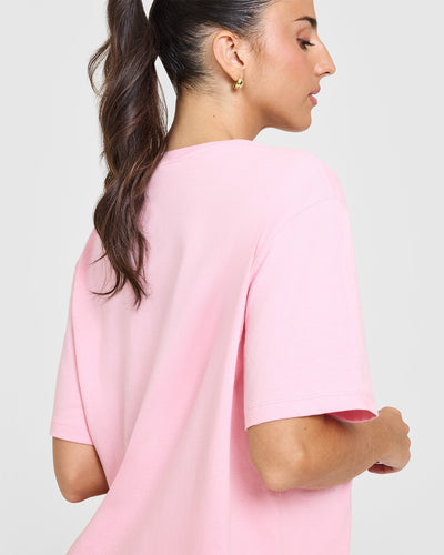 Classic Oversized Lightweight T-Shirt | Petal Pink