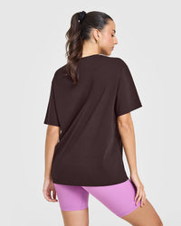 Classic Oversized Lightweight T-Shirt | Plum Brown