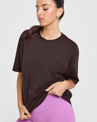 Classic Oversized Lightweight T-Shirt | Plum Brown