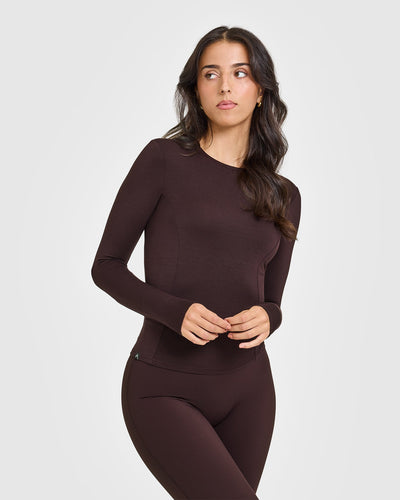 Mellow™ Soft Long Sleeve Top | Plum Brown