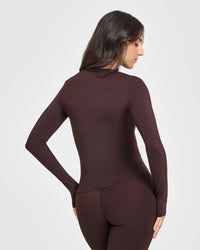 Mellow™ Soft Long Sleeve Top | Plum Brown