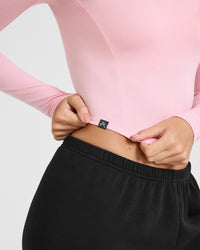 Mellow™ Soft Mid Long Sleeve Top | Petal Pink