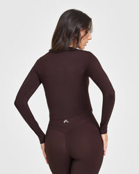 Mellow™ Soft Mid Long Sleeve Top | Plum Brown