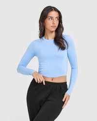 Mellow™ Soft Mid Long Sleeve Top | Powdered Blue