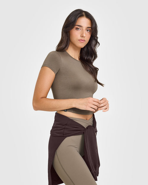 Oner Modal Mellow™ Soft Mid Short Sleeve T-Shirt | Moss Brown