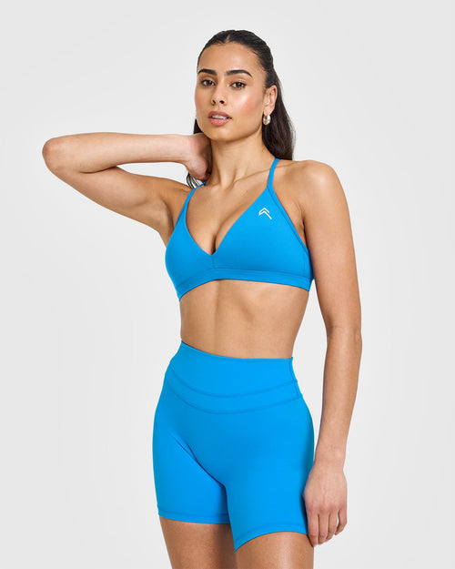 Oner Modal EasyLift™ Ultra Minimal V Neck Bralette | Tropical Blue