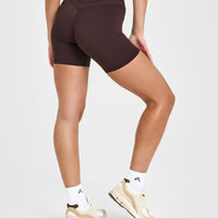 UnifiedMove™ High Waisted Shorts 6" | Plum Brown