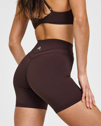 UnifiedMove™ High Waisted Shorts 6" | Plum Brown