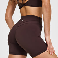 UnifiedMove™ High Waisted Shorts 6" | Plum Brown