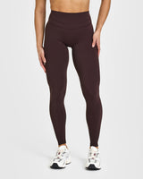Unified High Waisted Leggings | Plum Brown