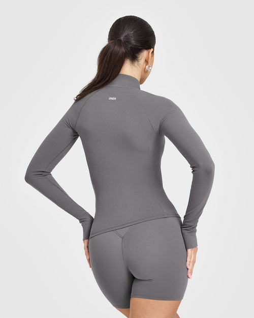 SoftMotion™ Jacket with White Logo | Ash Grey