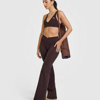 UnifiedMove™ Wrap Flared Bottoms | Plum Brown
