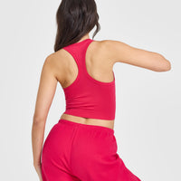 Cotton Icon Mid Vest | Berry Bloom