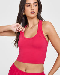 Cotton Icon Mid Vest | Berry Bloom