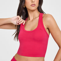 Cotton Icon Mid Vest | Berry Bloom