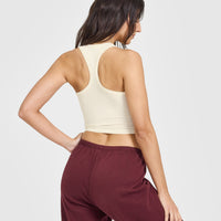 Cotton Icon Mid Vest | Off White