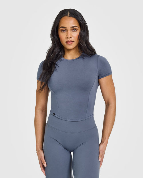 Oner Modal Mellow™ Soft Mid Short Sleeve T-Shirt | Granite Blue