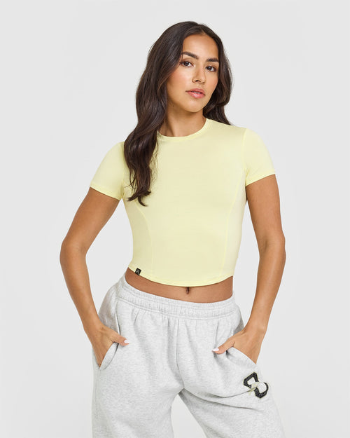 Oner Modal Mellow™ Soft Mid Short Sleeve T-Shirt | Pastel Yellow