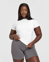 Go To Seamless Fitted Top | White