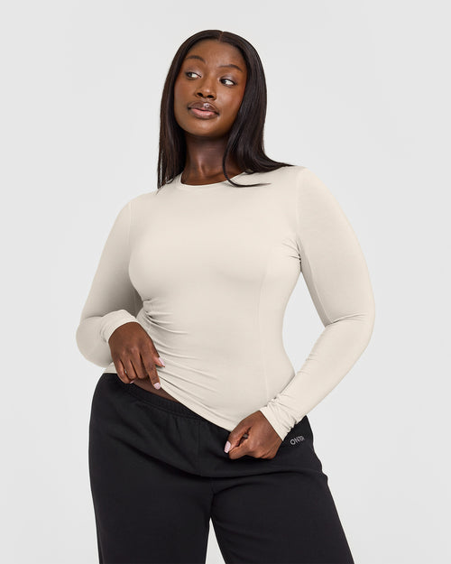 Oner Modal Mellow™ Soft Long Sleeve Top | Sand