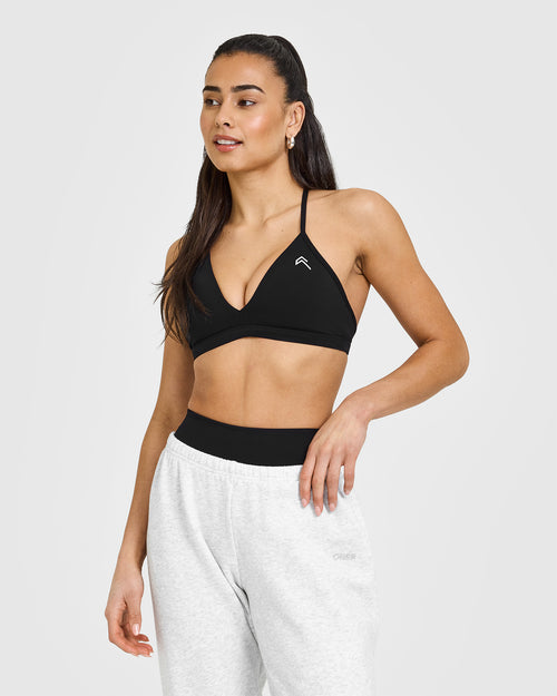 Oner Modal Unified Ultra Micro V Neck Bralette | Black