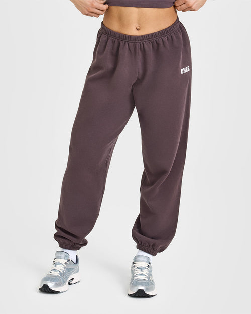Oner Modal Mid Weight Joggers | Umber Brown