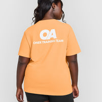 Classic Oversized Lightweight T-Shirt with Printed Graphic | Powdered Orange