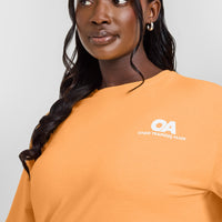 Classic Oversized Lightweight T-Shirt with Printed Graphic | Powdered Orange