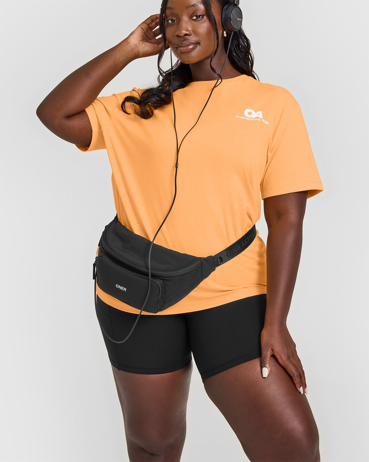 Classic Oversized Lightweight T-Shirt with Printed Graphic | Powdered Orange