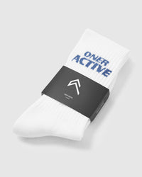 Oner Active Crew Socks 1 Pack | Shadow Blue/White