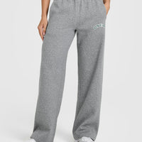 Foundations Straight Leg Joggers with Graphic | Charcoal Marl