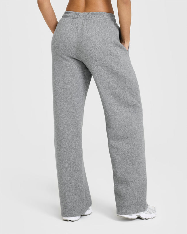 Foundations Straight Leg Joggers with Graphic | Charcoal Marl