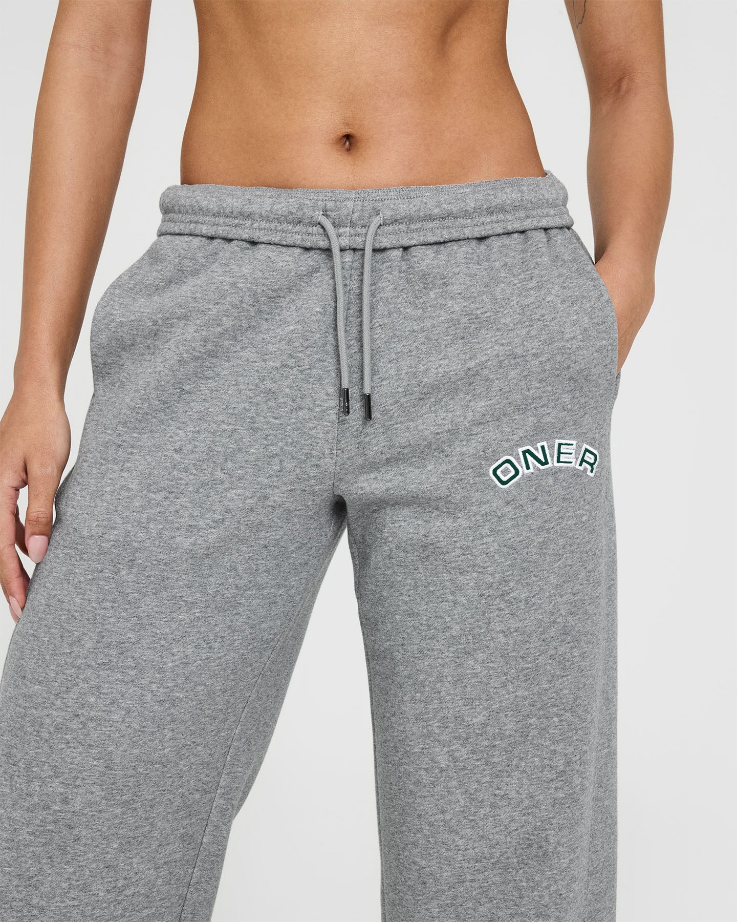 Foundations Straight Leg Joggers with Graphic | Charcoal Marl