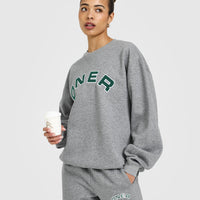 Foundations Straight Leg Joggers with Graphic | Charcoal Marl