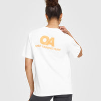 Classic Oversized Lightweight T-Shirt with Printed Graphic | White