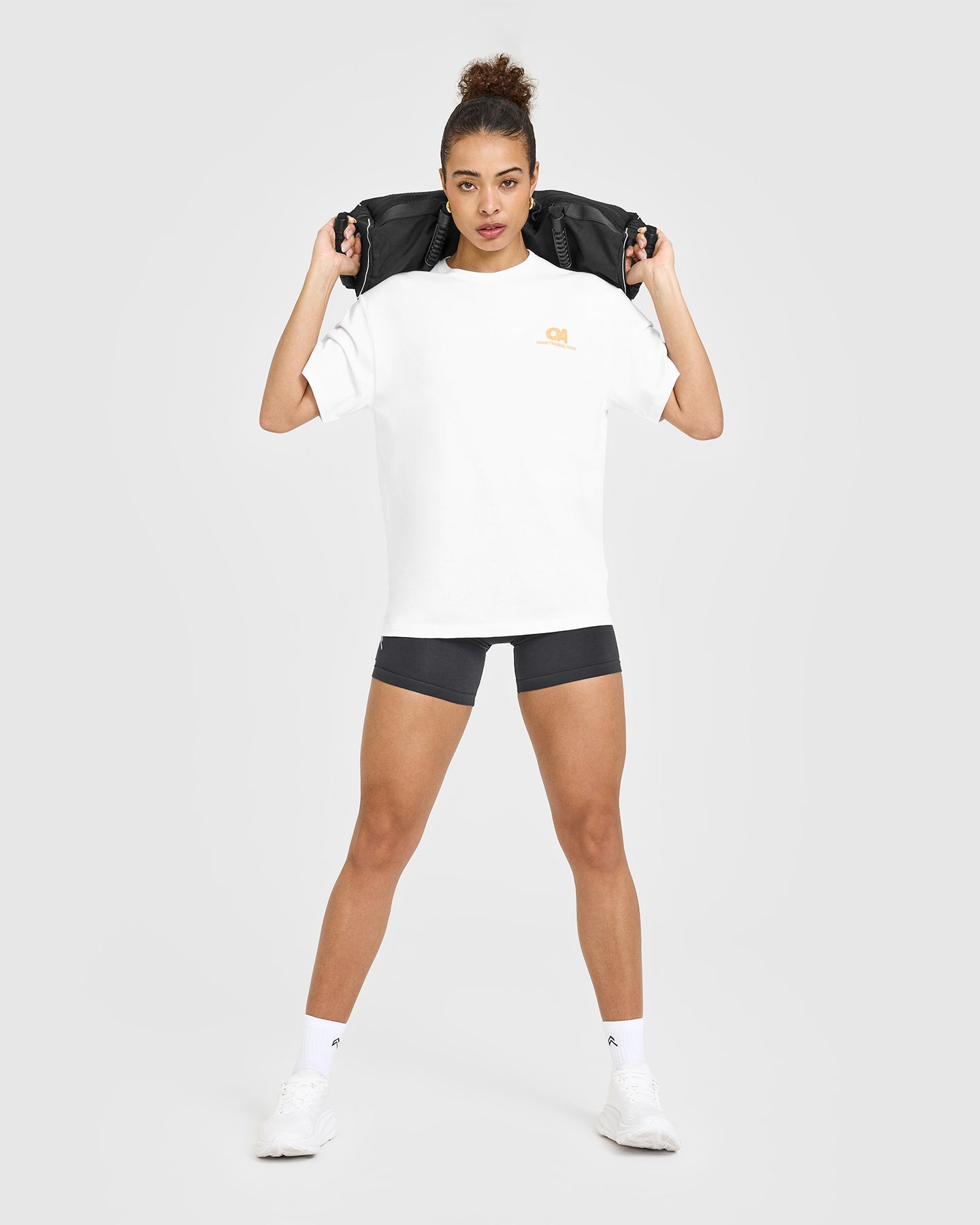 Classic Oversized Lightweight T-Shirt with Printed Graphic | White