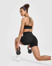 UnifiedMove™ High Waisted Pocket Shorts 6" | Black
