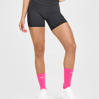 UnifiedMove High Waisted Pocket Shorts 6" | Coal