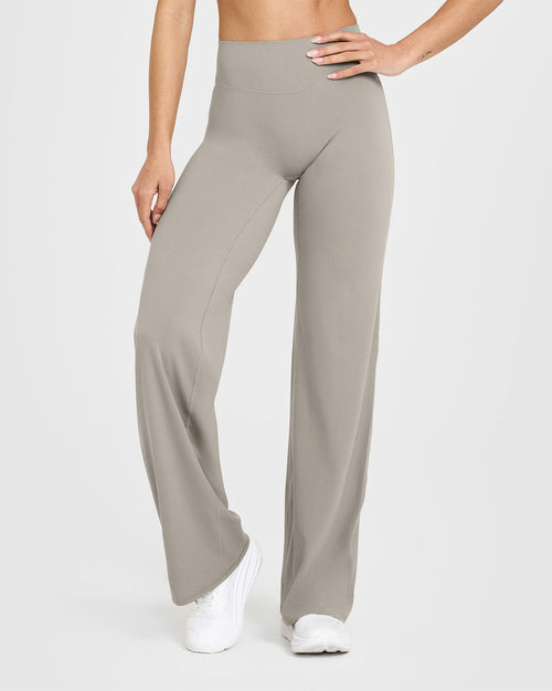 Oner Modal SoftMotion™ Straight Leg Bottoms with White Logo | Warm Sand